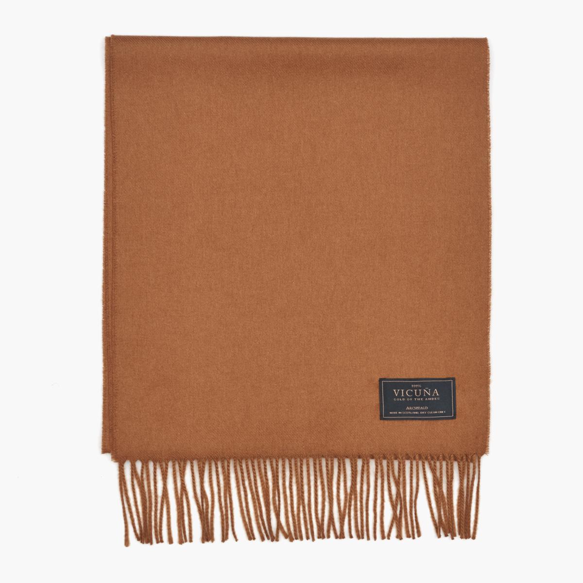 The Pure Vicuña Scarf Woven in Moray, Scotland