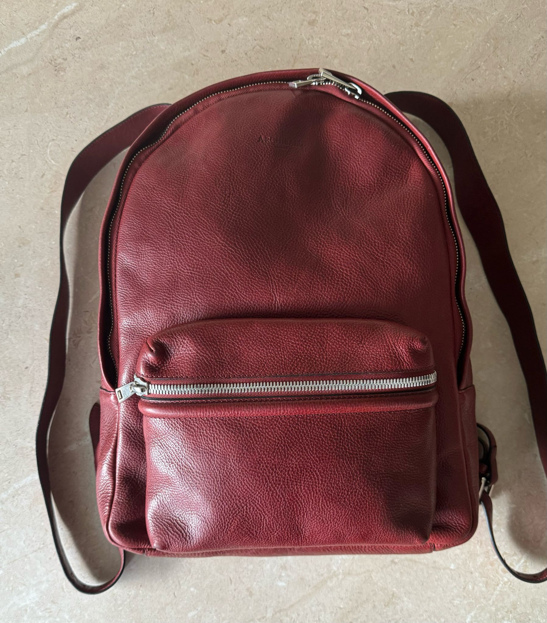 SS - The Francis Leather Backpack First Sample in Bordeaux