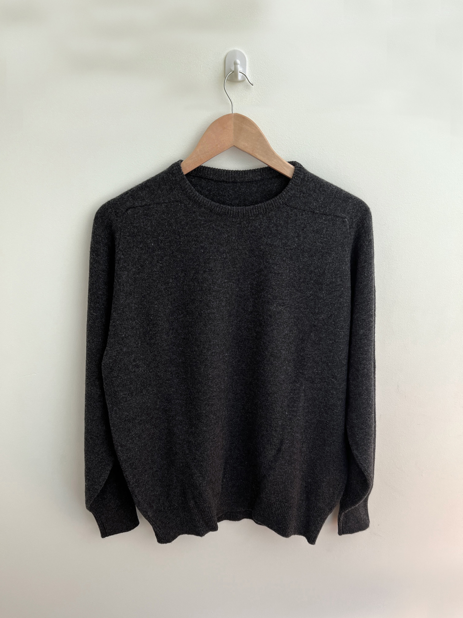 SS - Men's Lambswool Crewneck Sweater - Charcoal, size 42