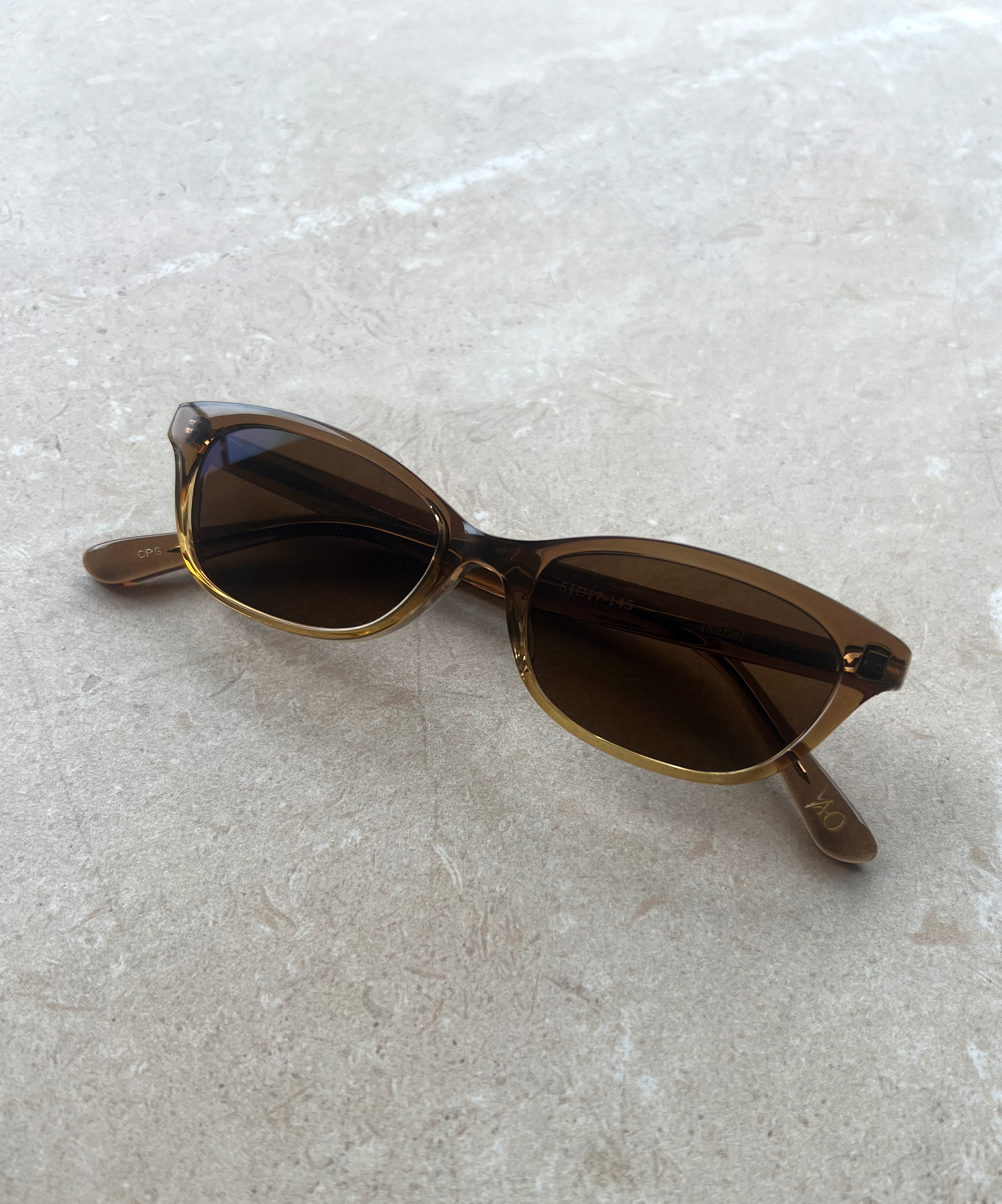 SS - Isabel Acetate Sunglasses in Champagne w/ Brown Polarized Lenses