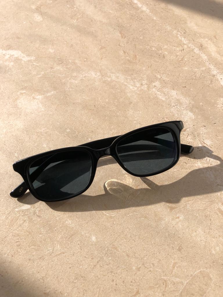 SS - Abebe Sunglasses in Jet Black w Blue-Grey Lenses