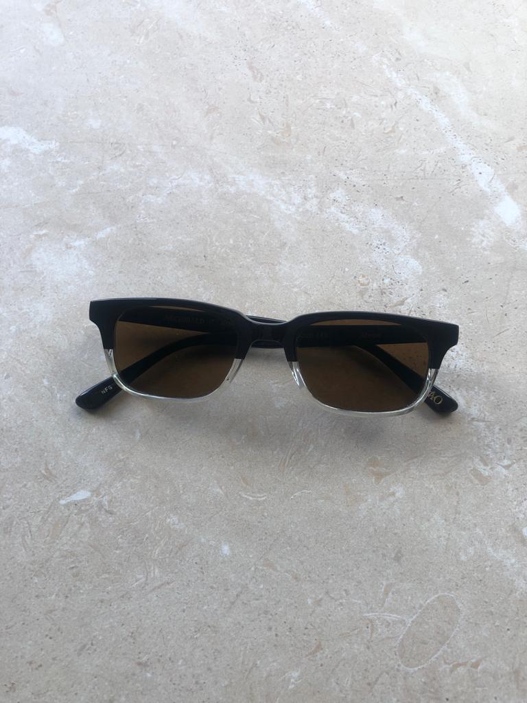 SS - Abebe Sunglasses in Night Fog w Brown Polarized Lenses