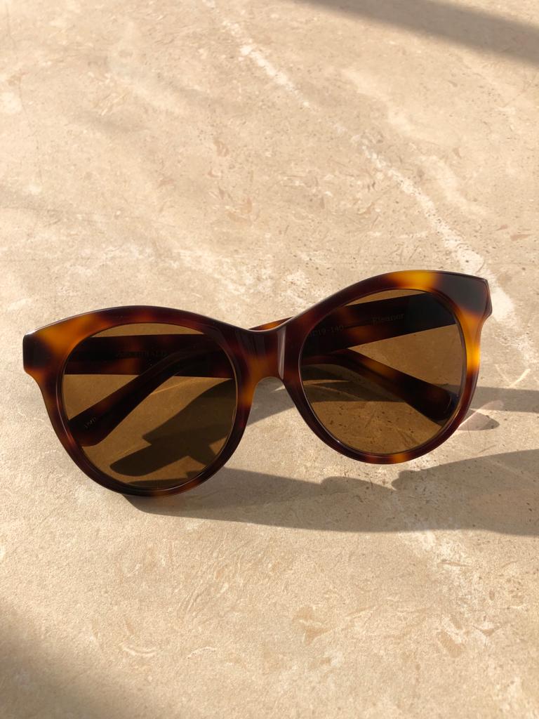 SS - Elenore Women's Acetate Sunglasses in Havana Brown w/ Brown Polarized Lenses