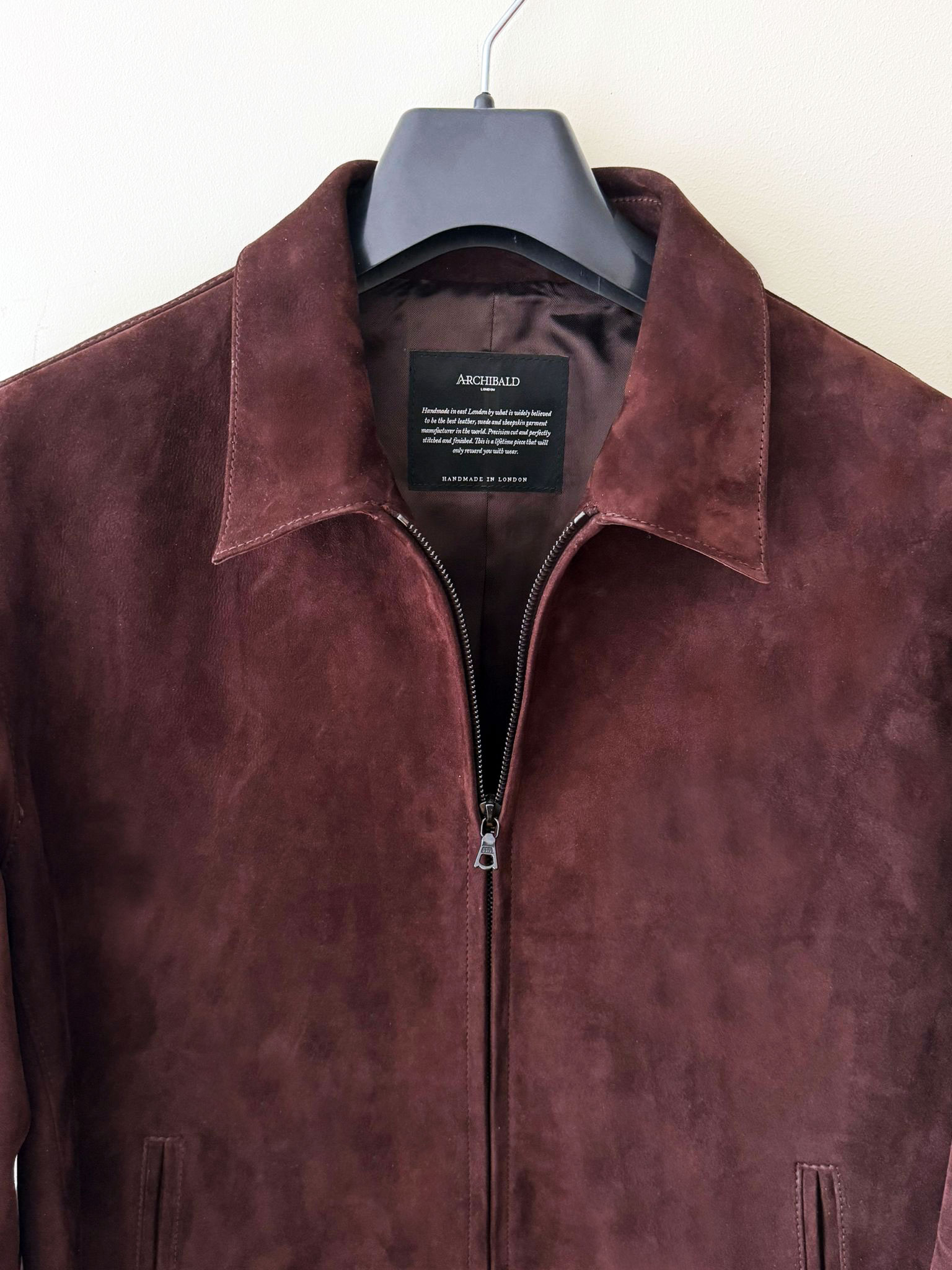 The Telegram Collared Jacket in Buttery Soft Suede