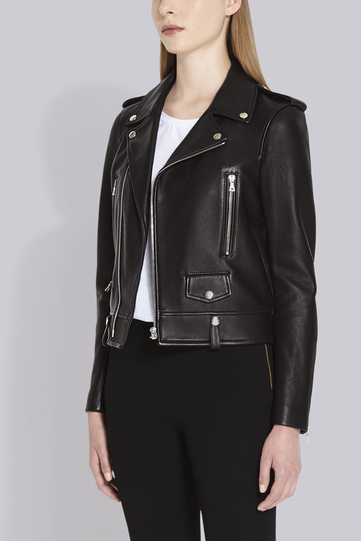 The Women's Classic Biker in Nappa Calf Leather