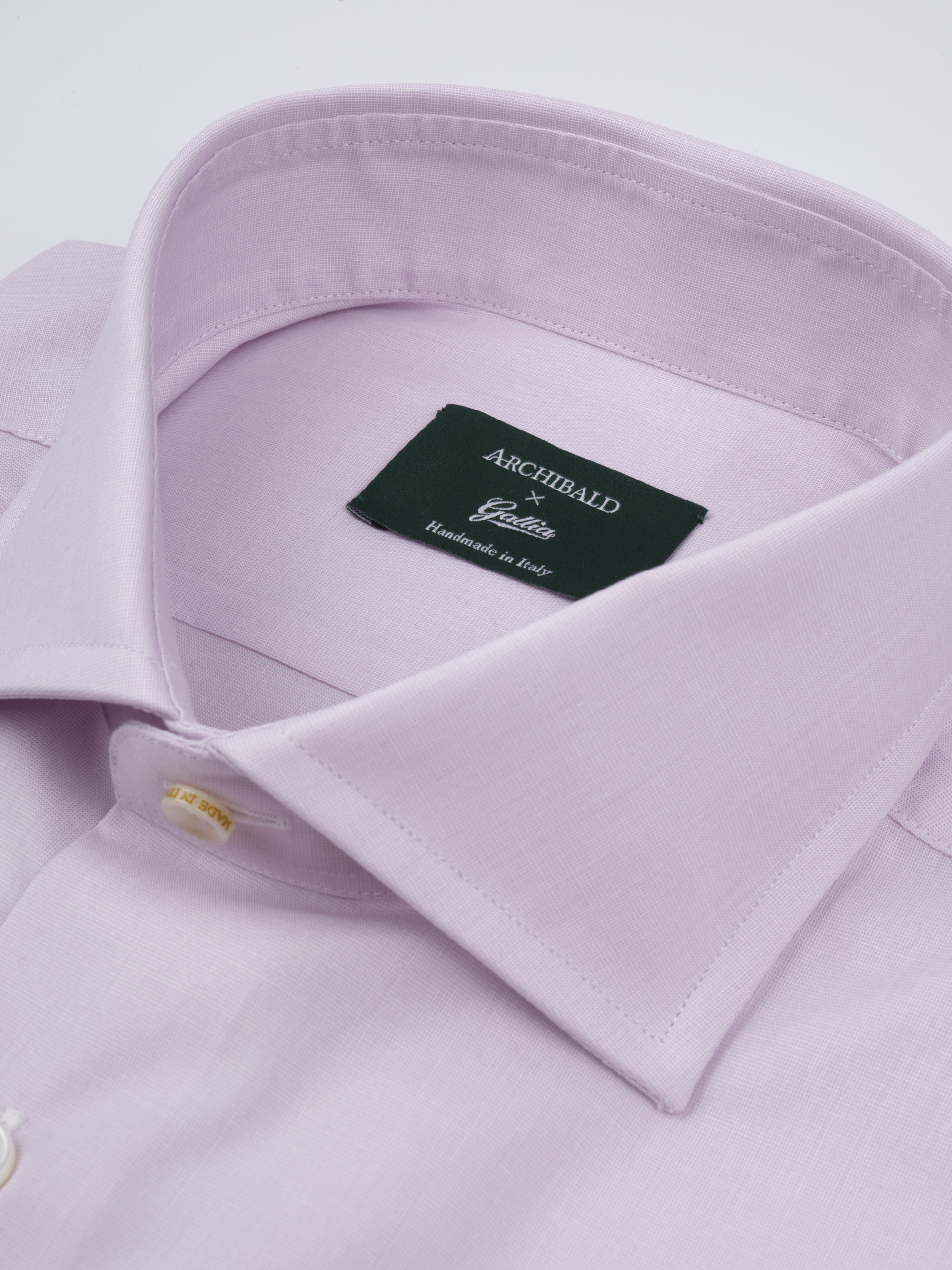 Semi-French Collar One Button Cuff 100s Cotton Poplin Shirt