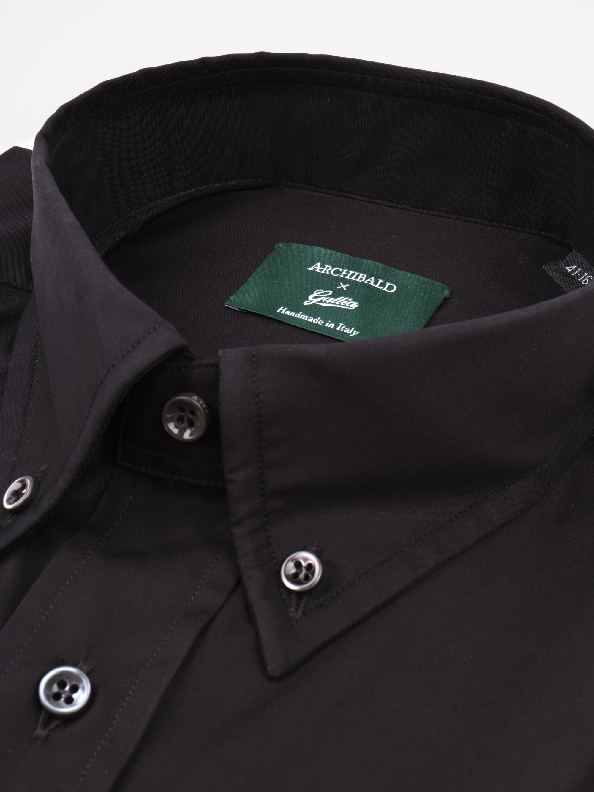 Button Down Collar One Button Cuff Pleated 120s Cotton Poplin Shirt
