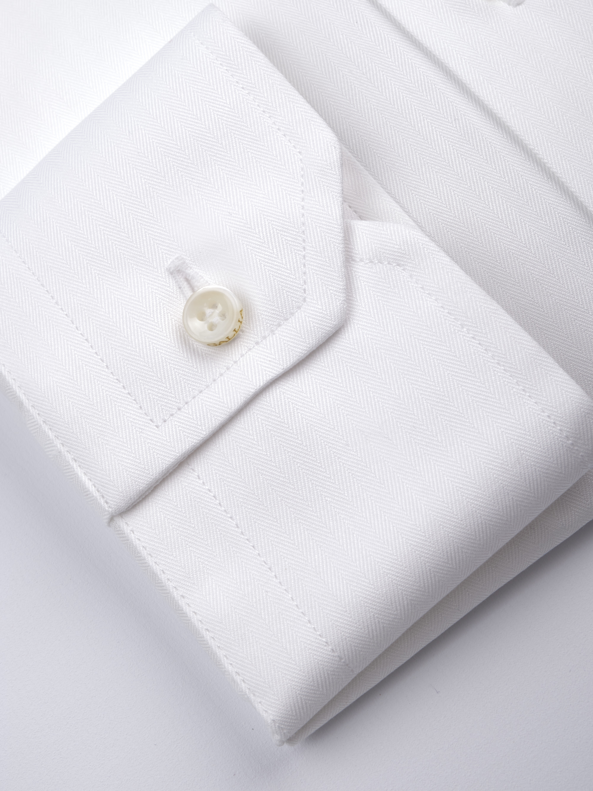 Semi-French Collar One Button Cuff 120s Cotton Poplin Shirt