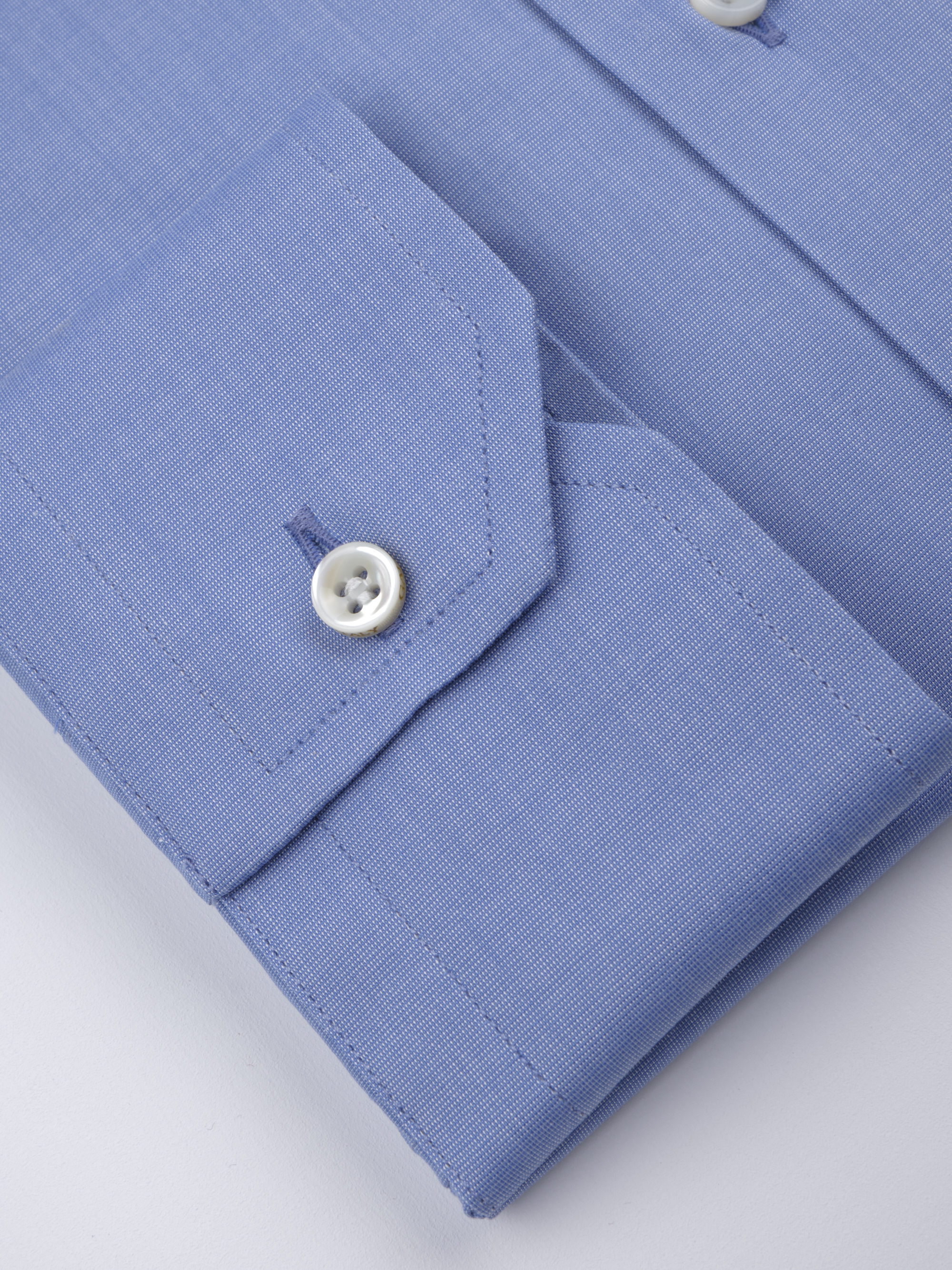 Semi-French Soft Collar One Button Cuff 100s Cotton Poplin Shirt