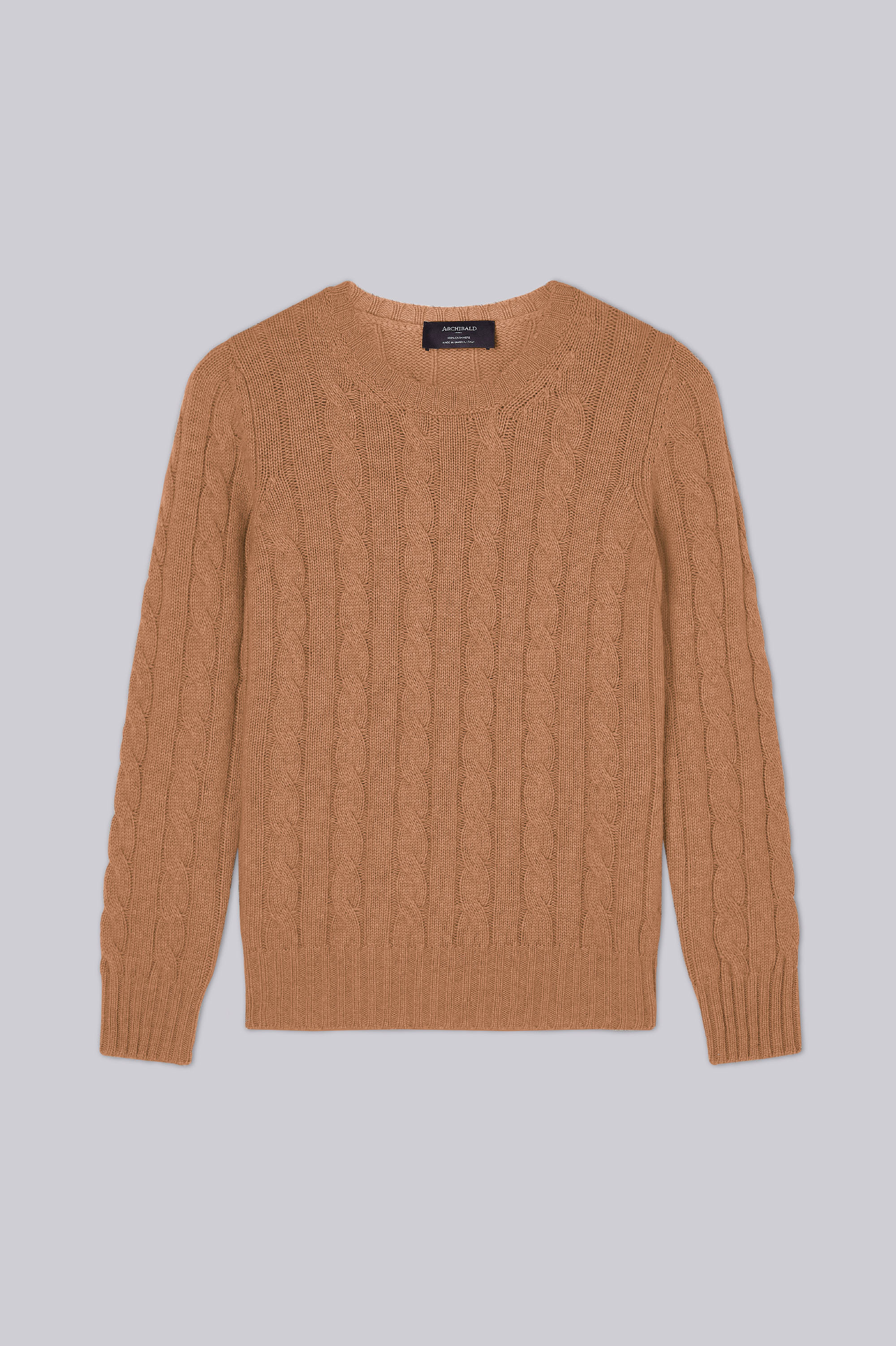 The Perfect Women's Cashmere Crewneck Cable Knit Jumper